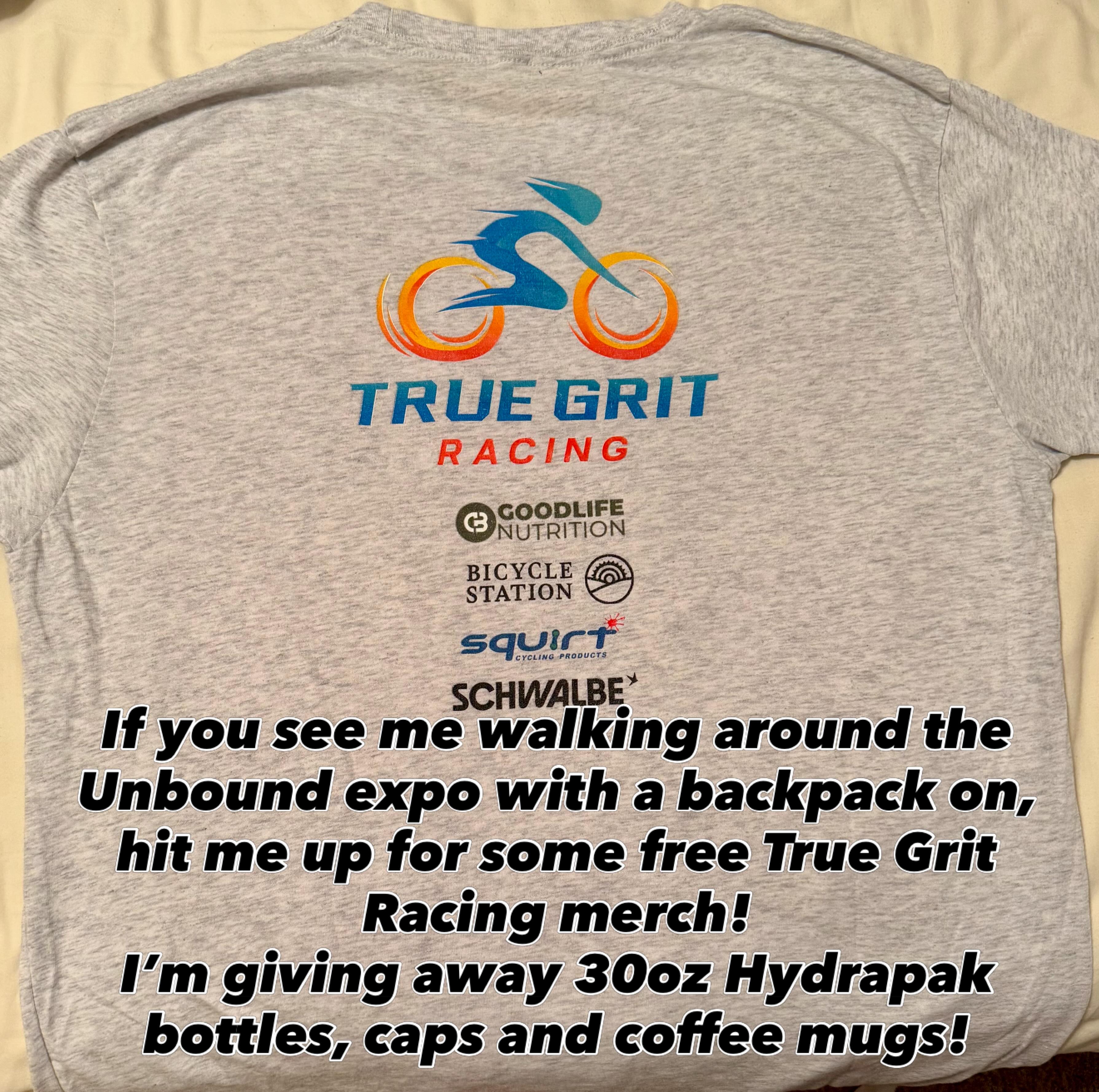 @unboundgravel 

I’m giving away some merch for anyone who sees me at the expo! Hit me up!
@hydrapak
