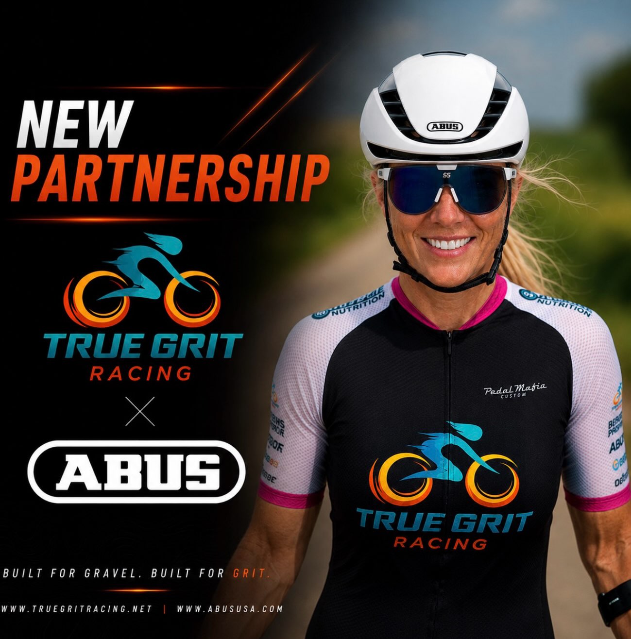 BIG NEWS: True Grit Racing x ABUS for 2027! 
We are thrilled to announce that True Grit Racing is officially partnering with ABUS for the 2027 season! When every second counts and the terrain throws everything at you, we choose to protect our heads with the gold standard in cycling safety and performance.

Throughout this season, our team will be testing and racing in the absolute pinnacle of ABUS engineering: the GameChanger 2.0 and the AirBreaker 2.0.

The GameChanger 2.0: For those high-speed gravel days where aerodynamics are everything. With the innovative AeroBlade structure and Forced Air Cooling technology, this helmet minimizes drag while keeping us cool under pressure, even when the pace heats up. It’s the ultimate choice for the flat-out, high-wattage race days.

The AirBreaker 2.0: When the course gets vertical and the temperatures rise, this is our go-to. It’s a masterclass in ultralight performance. Designed for elite ventilation and unparalleled comfort, it feels like a tailwind in helmet form. Whether we’re tackling long climbs or technical endurance events, the AirBreaker keeps us focused and cool from start to finish.

We’re proud to bring ABUS’s legacy of German engineering and uncompromising protection to the gravel circuit this year. Huge thanks to the team at @abus_cycling_usa for trusting us to put their gear to the test.

Let’s get after it. 2027, we’re ready.
#TrueGritRacing #abushelmets #GameChanger2 #AirBreaker #GravelRacing