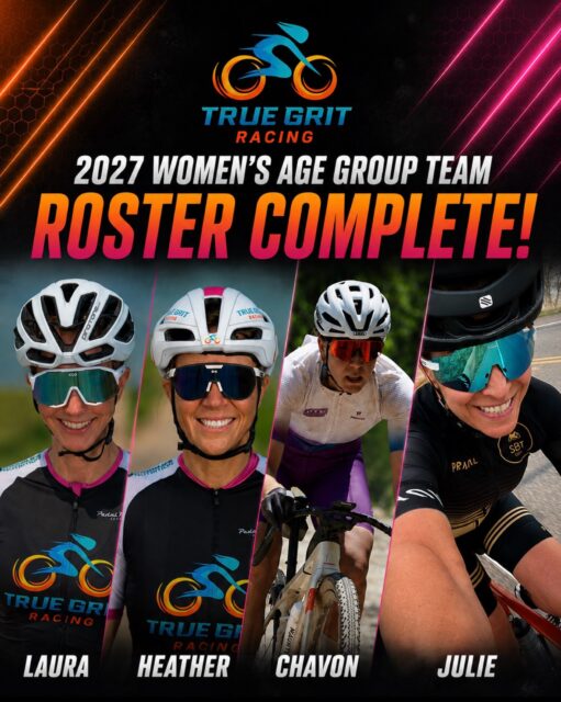 Our 2027 Women’s Age Group roster is officially complete! 🔥

At True Grit Racing, we’re committed to supporting women’s racing and building a team where men and women are represented equally and given the same opportunities.

Laura, Heather, Chavon and Julie are proven competitors and legitimate podium threats, with wins and podiums in their divisions at some of the biggest gravel races in the country.

We’re incredibly excited to see what these four can accomplish together in 2027
#womenincycling #gravel #gravelracing #truegritracing 
@heather_wajer 
@gritgraceandgratitude 
@chavon.r 
@spincess_co