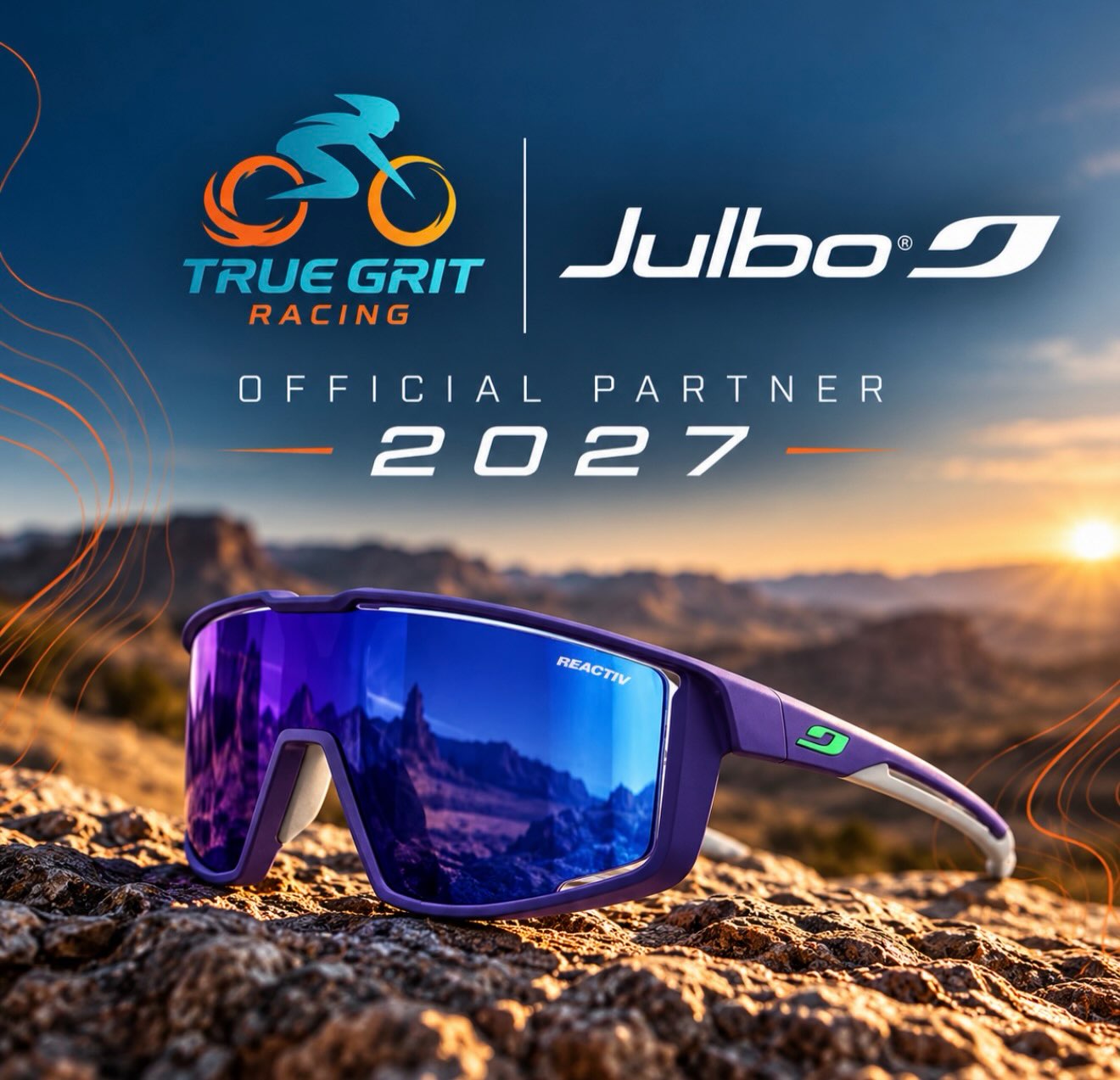 We’re excited to announce our 2027 partnership with Julbo!

Gravel racing demands eyewear that can handle everything - changing light, dust, long hours in the saddle, high speeds, and constantly evolving terrain. That’s exactly why we chose Julbo.

Their performance-driven design, incredible field of vision, secure fit, and REACTIV photochromic lens technology make Julbo an ideal match for the unpredictable conditions we face on race day.

We’re proud to have Julbo protecting the eyes of True Grit Racing in 2027 and can’t wait to put their eyewear to work all season long.

Welcome to the team, Julbo. 

#TrueGritRacing #julboeyewear  #GravelRacing #GravelCycling