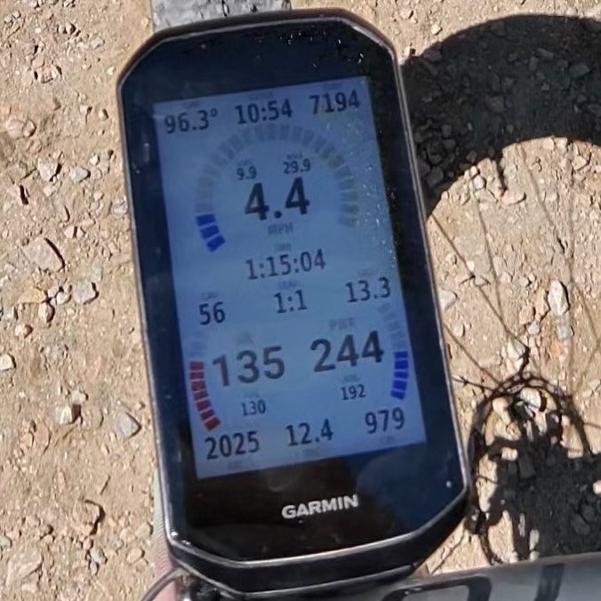 I’m not built for 13%+ inclines…….especially at 8000ft! I made it but I truly suffered. The sauna is definitely doing its job though as the heat was not an issue for me. It got up to 105deg and I had no issues.